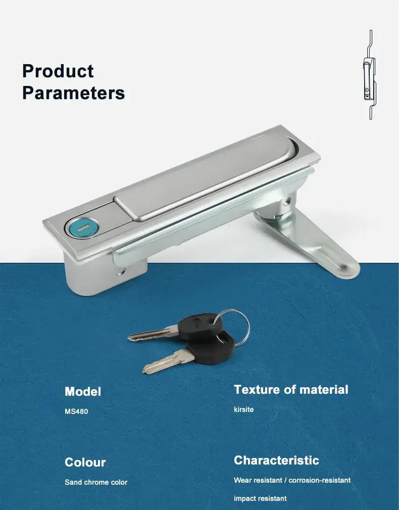Cabinet Flat Panel Recessed Folding Handle Lock