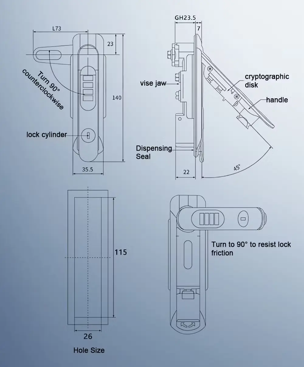 Distribution Cabinet Cabinet Door Lock